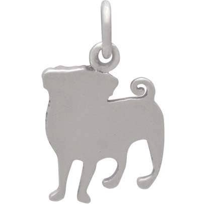 SEA STAR TRADING - Wholesale Individual Charm/Pendant - Sterling Silver Pug Dog Charm