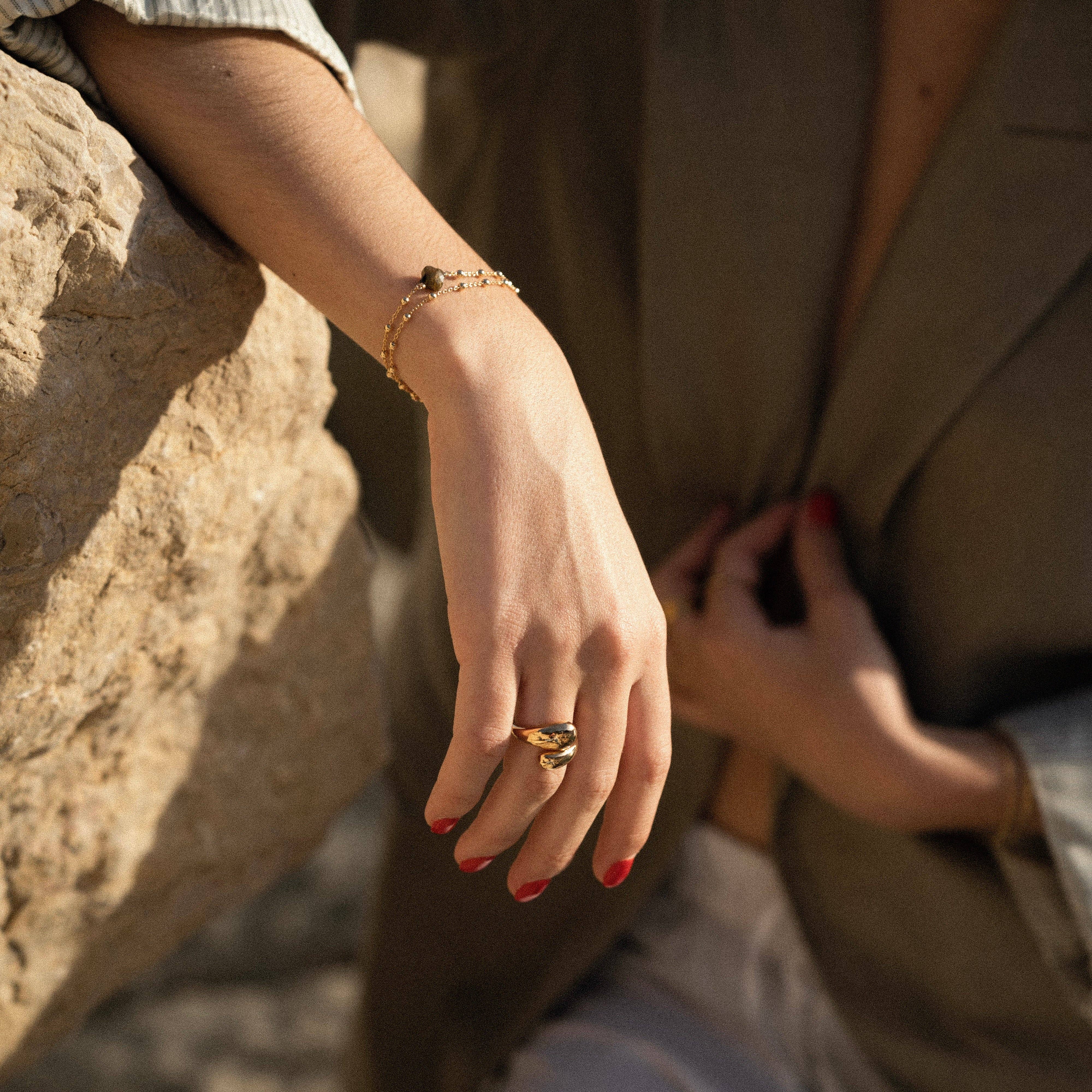 Meora Paris - Wholesale Band/Stacked Ring - Ona ring 18k gold plated2