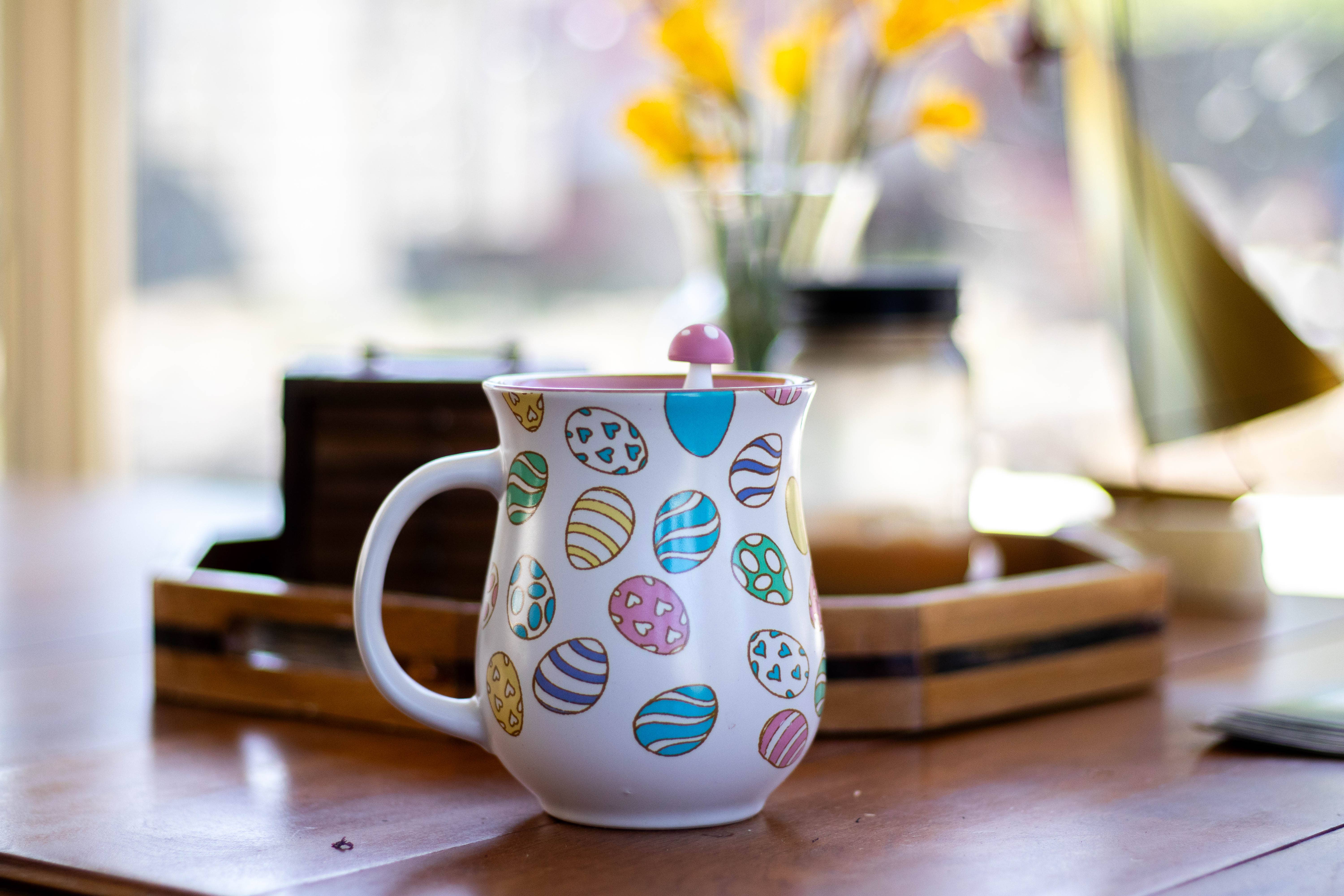 Float2infuse Tea Infuser - Wholesale Tea Strainer/Infuser - Pink Mushroom | Floating Tea Steeper | Green Base | Pink2