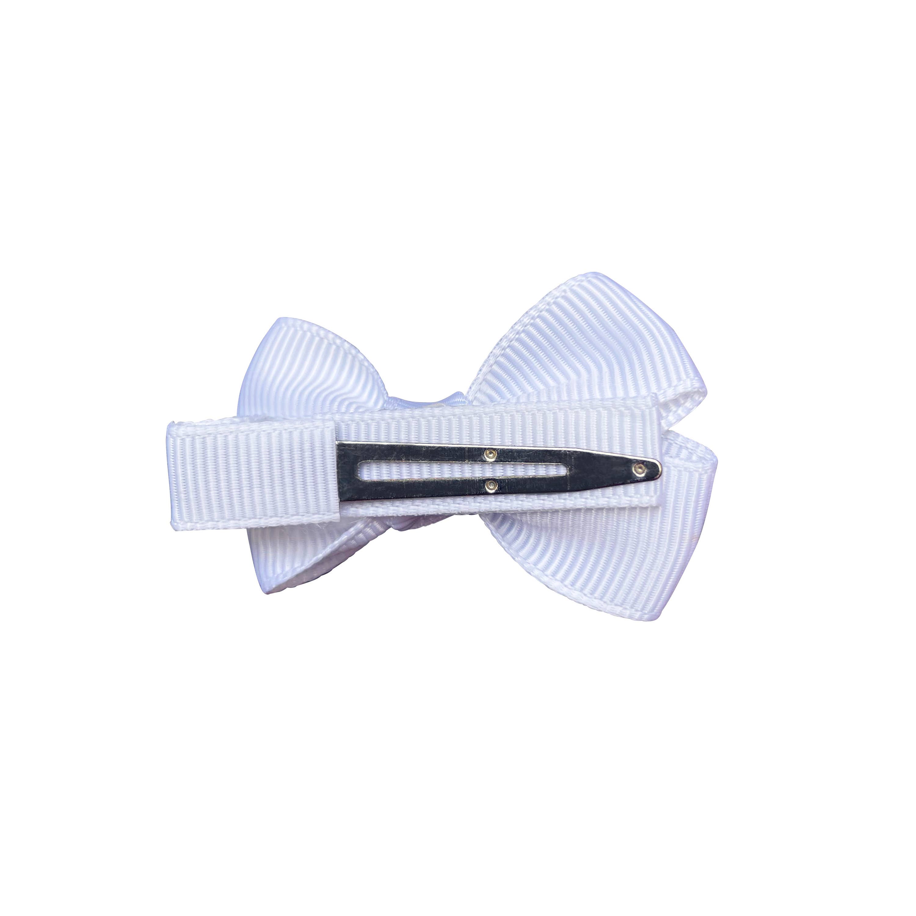 La Fillette Accessories - Wholesale Hair Bow - Kids - Estelle hair bow with clip in white1