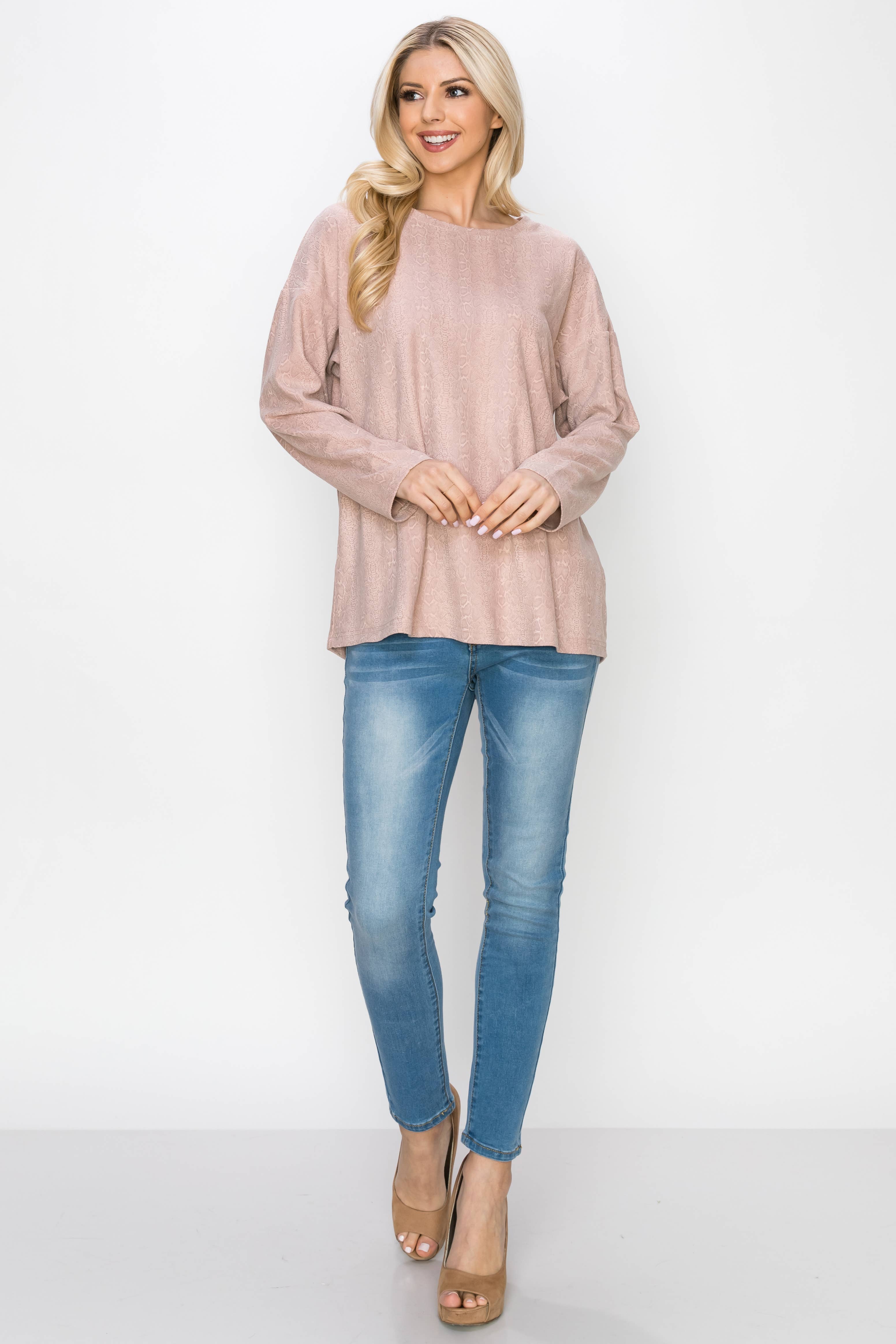 Joh Apparel - Vente Tunique – femme - Haut en daim extensible à imprimé animal Ailith19