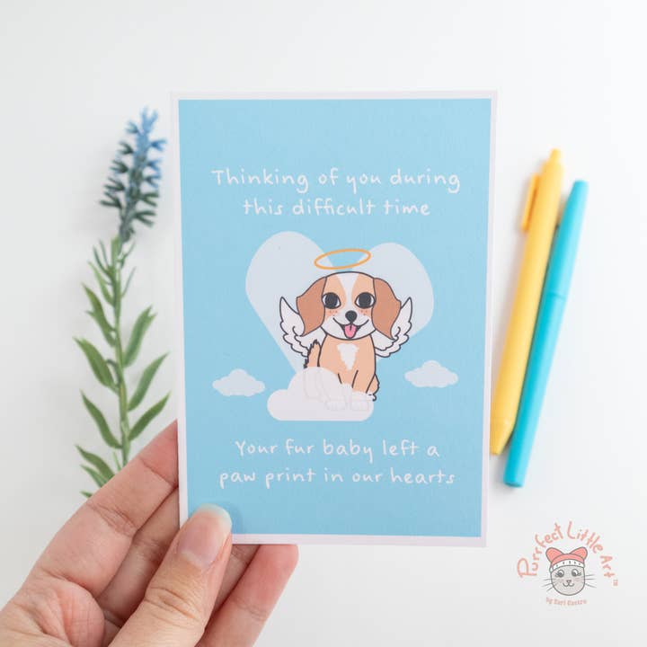 Purrfect Little Art - Wholesale Sympathy Card - Sympathy Dog Card | Condolences Card | Dog Loss  0