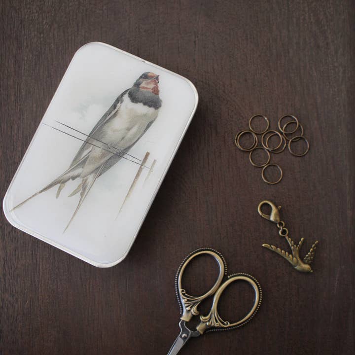 NNK Press - Wholesale Knitting/Crochet Supplies - "Birds Of A Feather..." Notion Tins (Set of 4)
