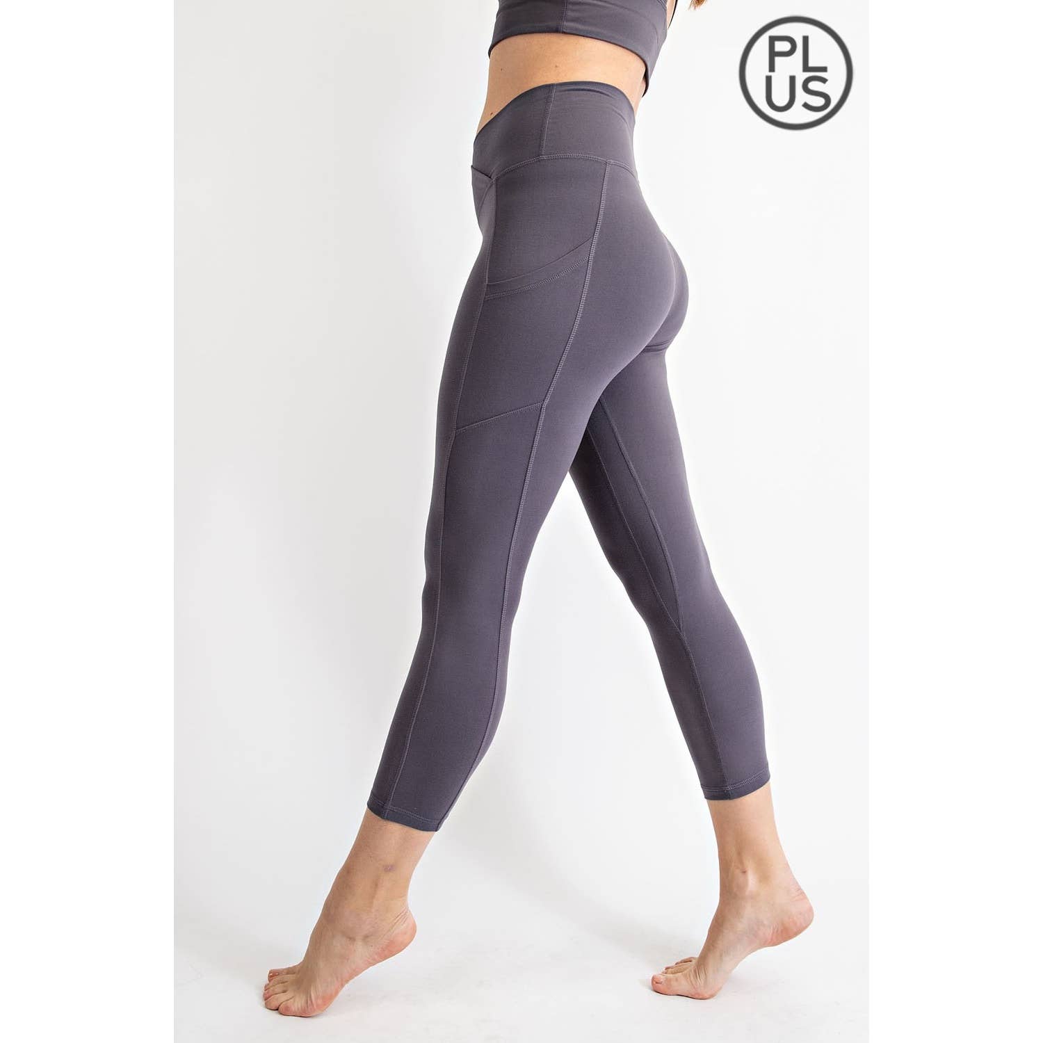 Rae Mode - Wholesale Athletic/Lounge Leggings - Women's - PLUS SIZE V WAIST CAPRI LENGTH LEGGINGS9