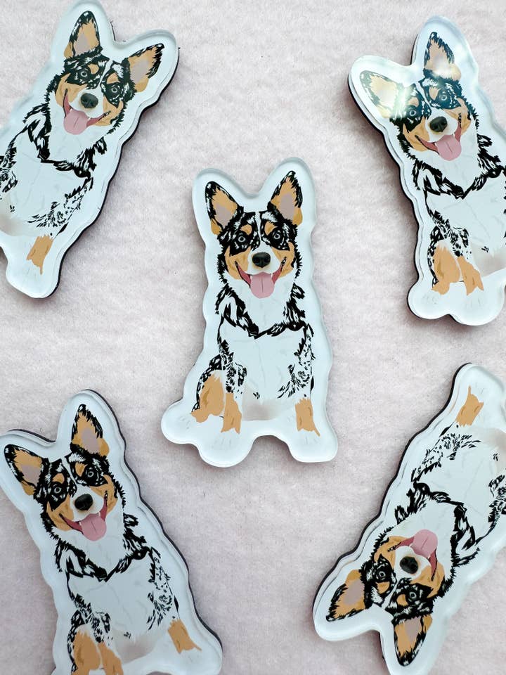 Cowboy Corgi Magnet for wholesale by Our Cheery Corner