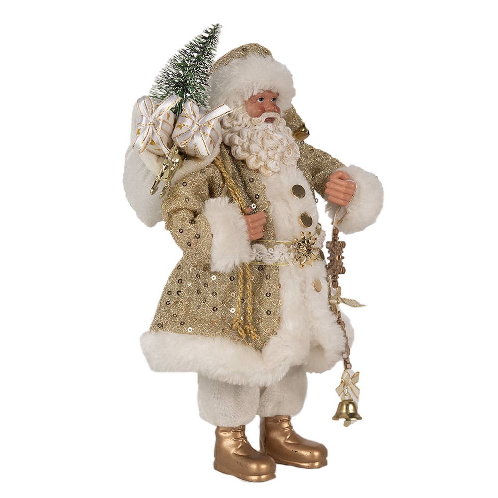 Clayre & Eef – Engroshandel Pyntefigur – Clayre & Eef julekagefigur julemand 27 cm i guld1