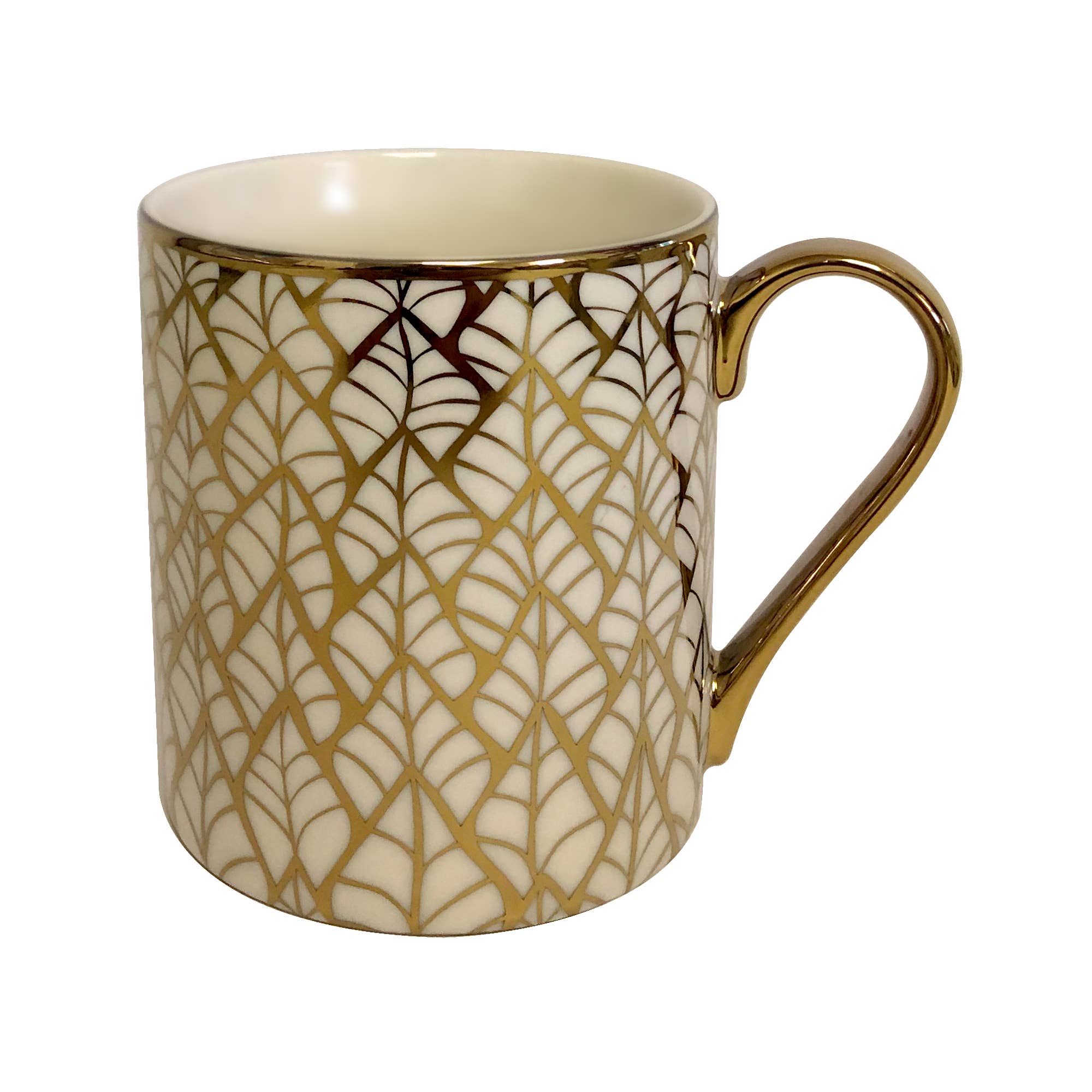 Certified International - Wholesale Coffee Mug - Gold Plated Mugs Mosaic Gold Plated Can Mugs (6) asst7