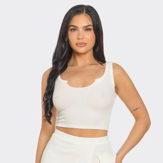 Ensemble Jupe Courte avec Poches et Haut Court Côtelé pour la vente par SEXY STAR DESIGN INC