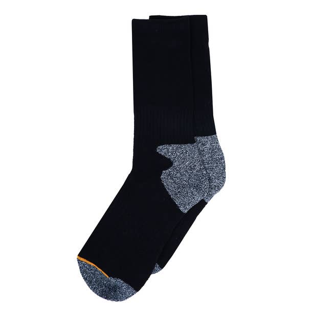 Selini New York - Wholesale Socks - Men's - 3-Pack Men's Black Heavy Duty Crew Socks