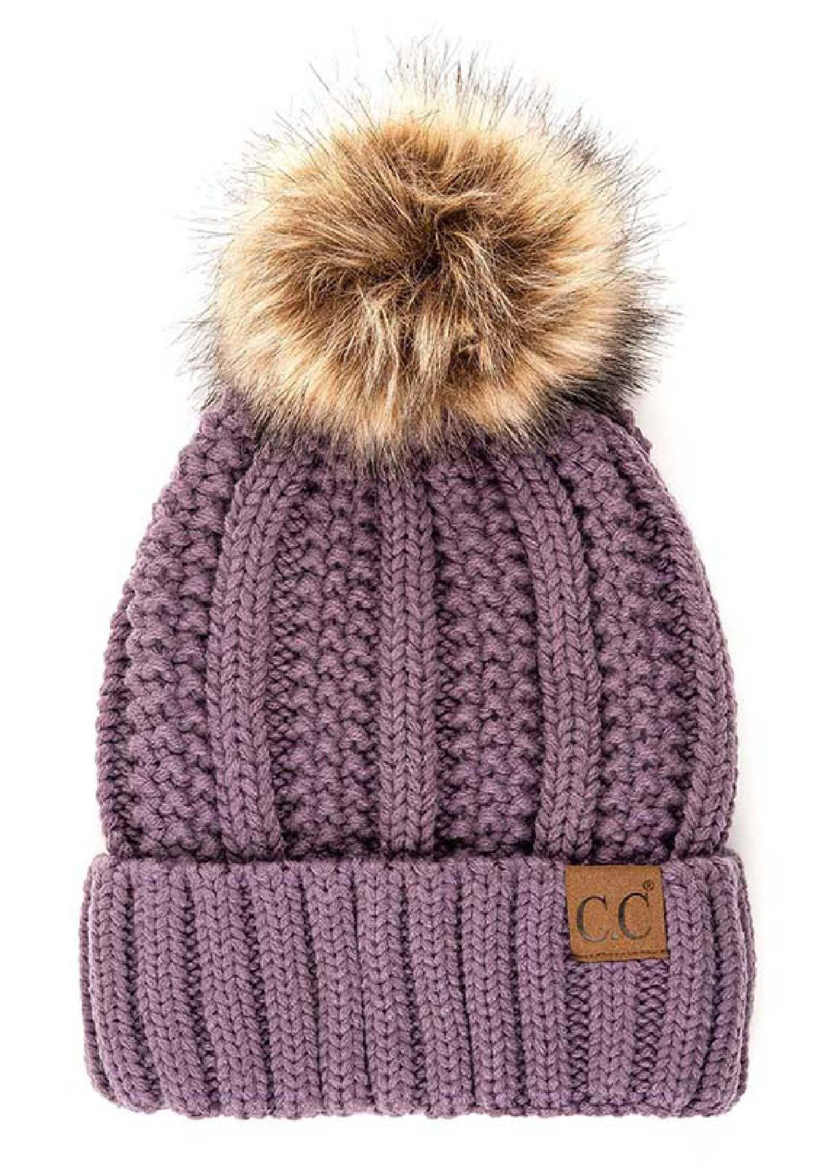 Truly Contagious – Großhandel Beanie – Damen – CC Mütze mit auffälligem Kunstpelz-Bommel (YJ-820)27