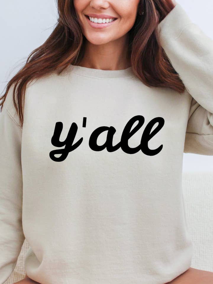 Sudadera Y’all, Sudadera de Cuello Redondo Southern Country para venta al por mayor de Desert Raine