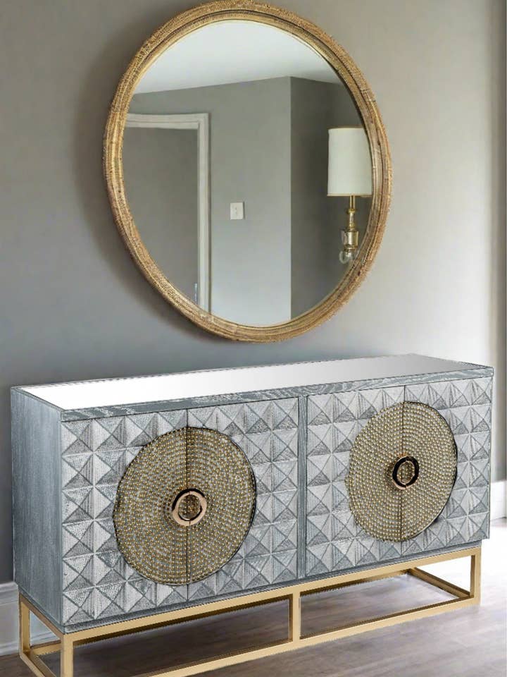 Zelda Blue Gray Studded Sideboard for wholesale by Statements by J