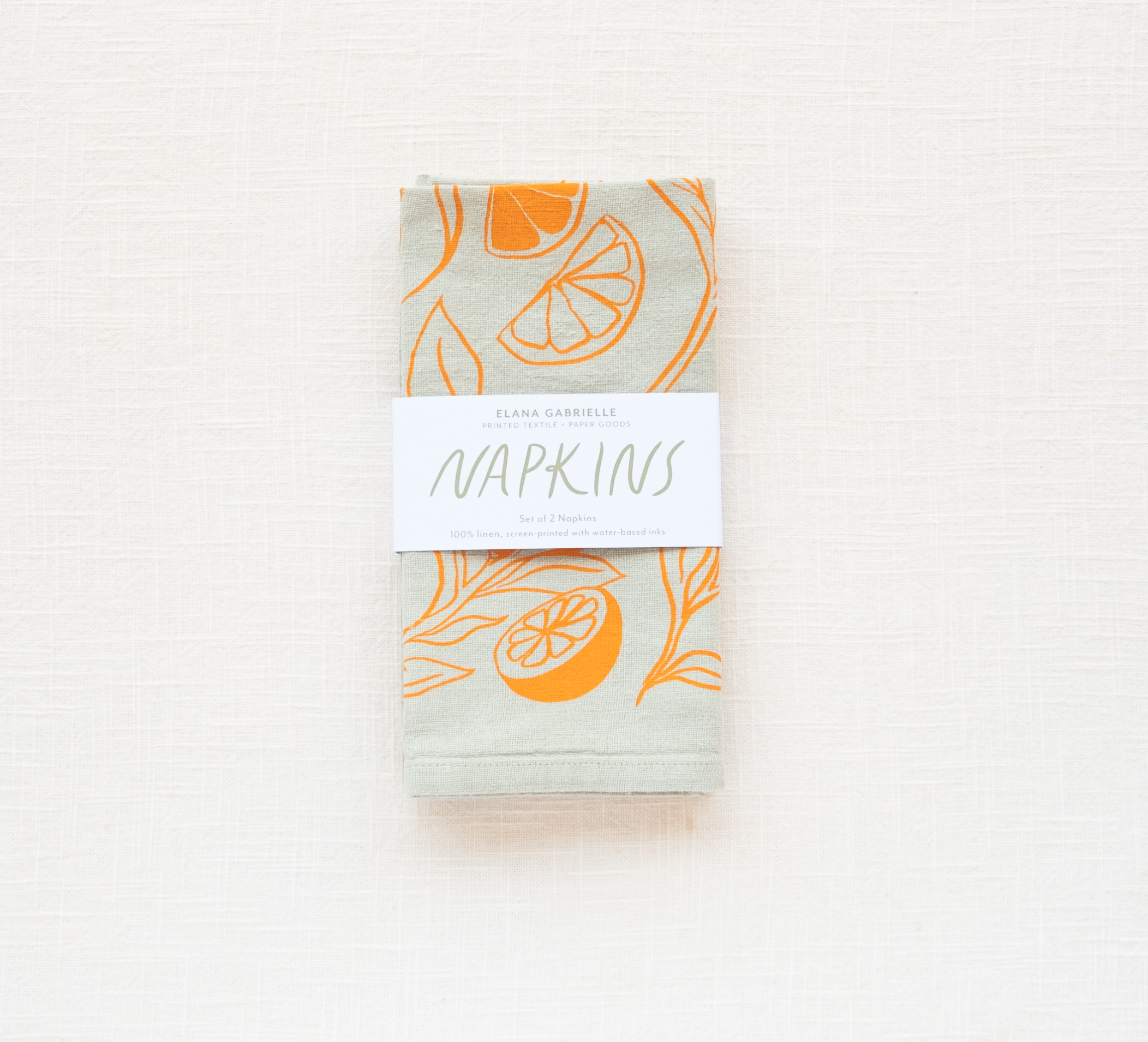 Elana Gabrielle – wholesale Dinner & cloth napkin – Clementine Linen Napkins - Set of 22