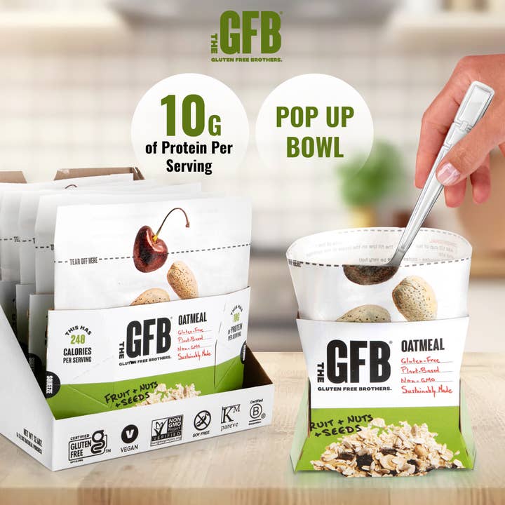 The GFB - Wholesale Oats - The GFB: Fruit, Nuts & Seeds Protein Oatmeal Pop-Up Cup3