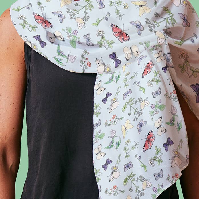 Art on Scarves - Wholesale Scarf - Women's - 🦋 Butterflies Bottle Scarves | Fashion with a Purpose 🦋5