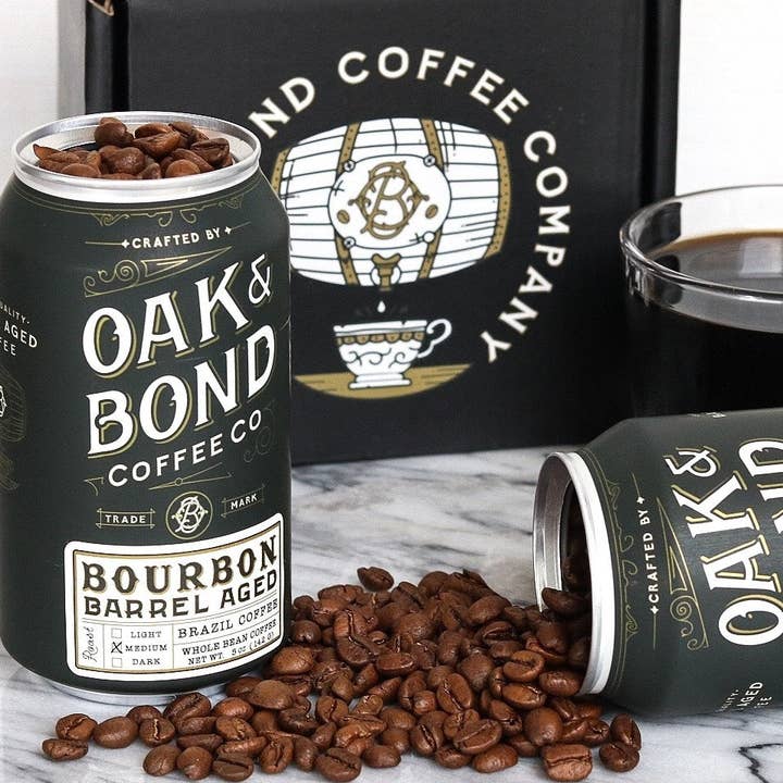 Oak and Bond Coffee Co. - Wholesale Coffee Beans - Bourbon and Rye Whiskey Barrel Aged Coffee Box2