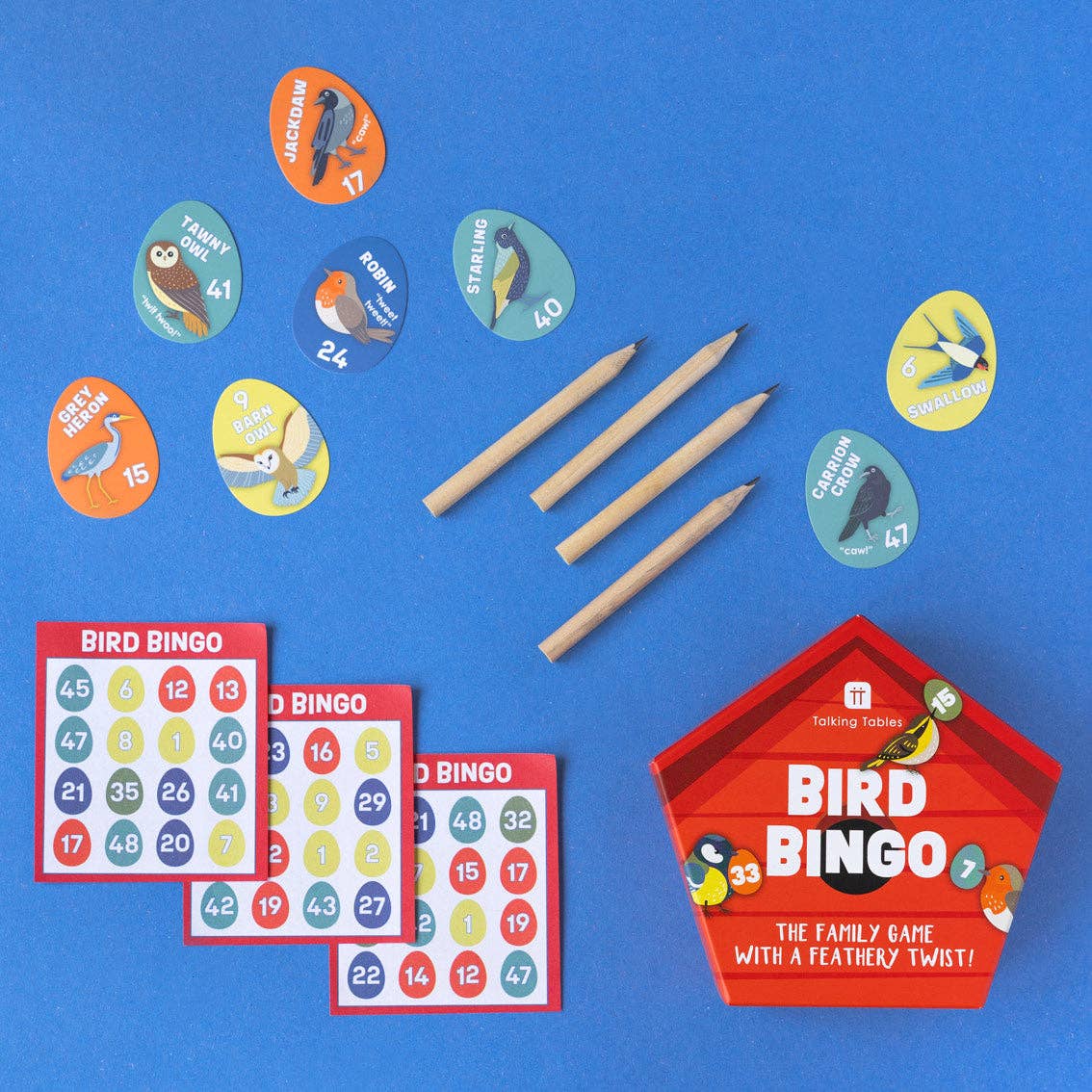 Talking Tables USA - Wholesale Card Game - Bird Bingo Kids Game | Everyday Games |1