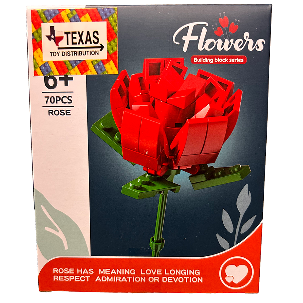 Texas Toy Distribution – wholesale Byggsats - Barn – Byggklossdisplay med blommor, 3 av varje sort2