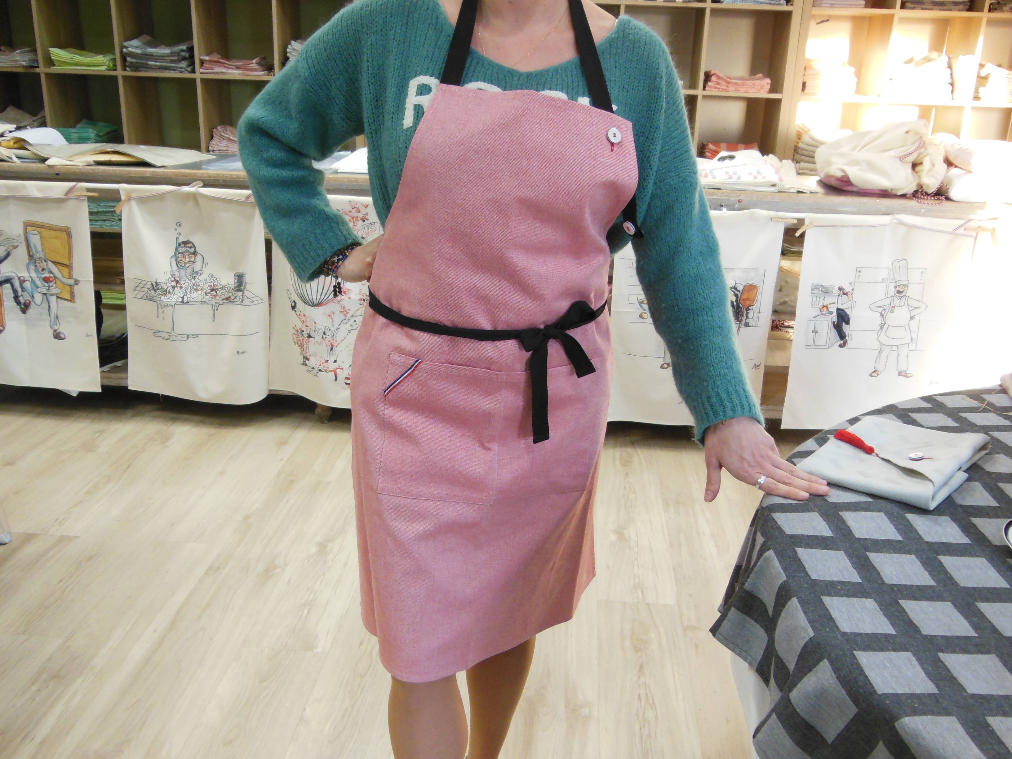 Dresseur de tables - Venta al por mayor Delantales - Delantal de cocina profesional, 100% algodón4