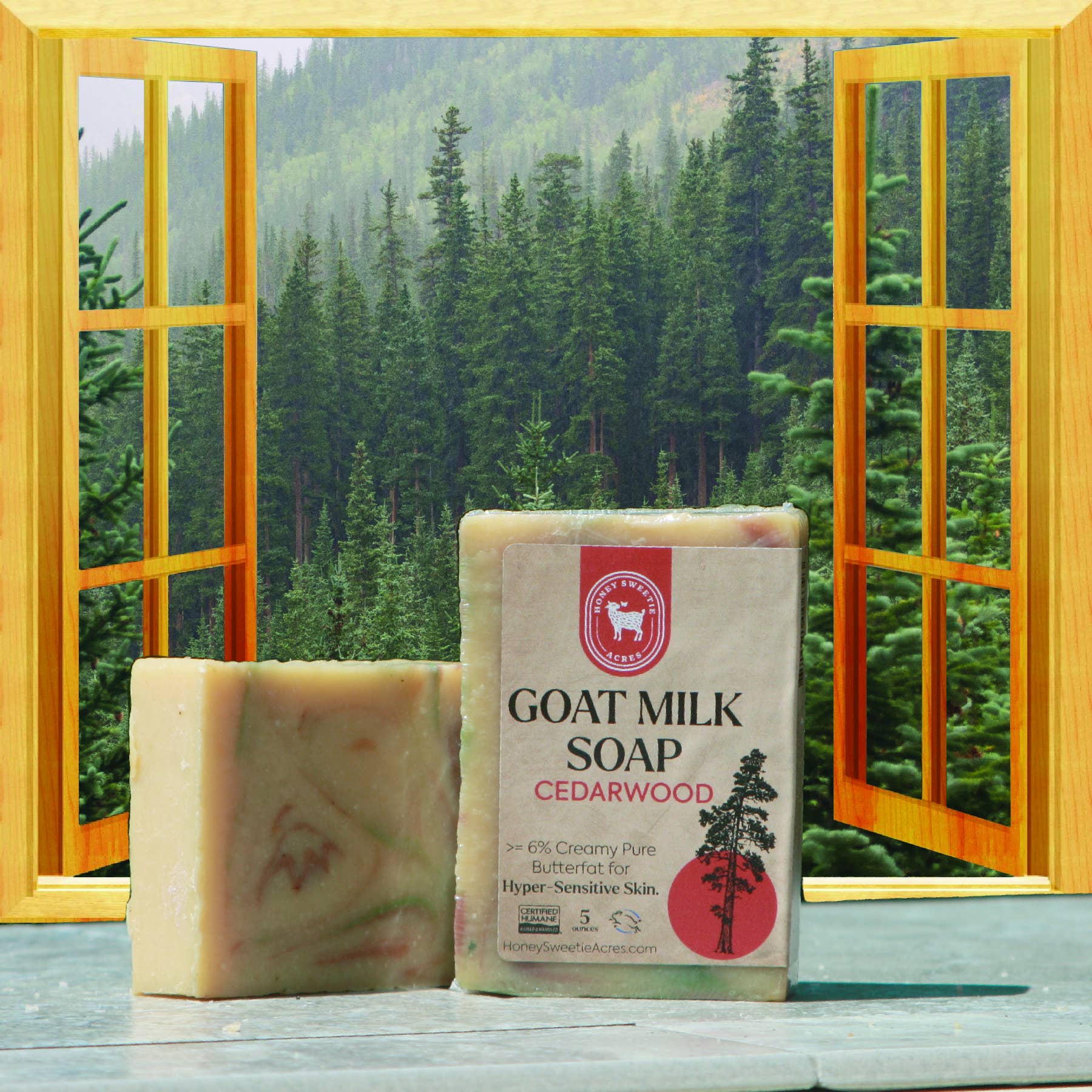 Honey Sweetie Acres - Wholesale Bar Soap - Soap: Cedarwood Goat Milk Soap1