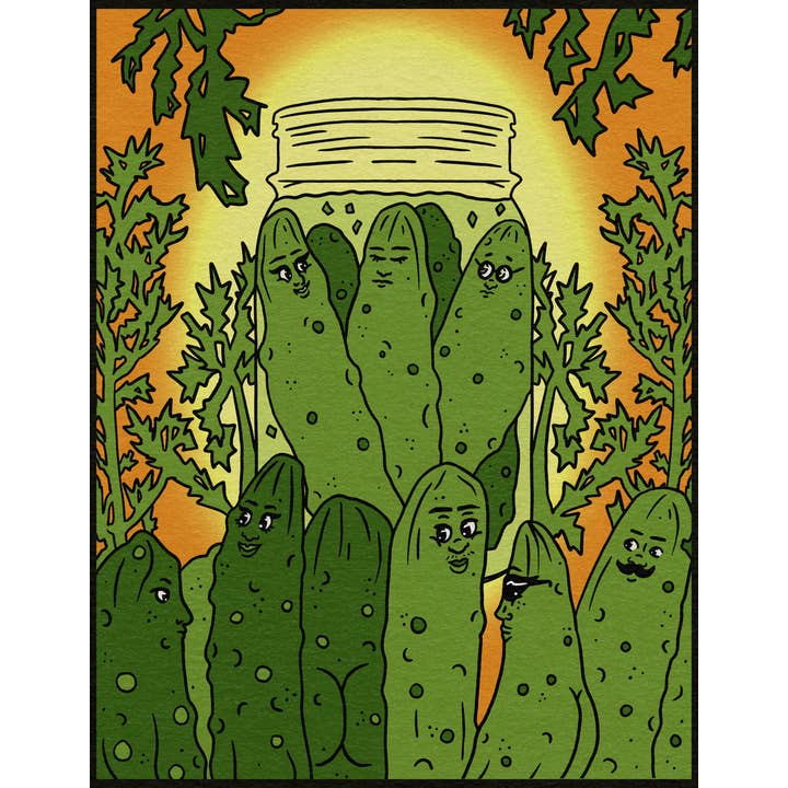 Cheeky Art Studio - Wholesale Art Print - Pickle Party Art Print
