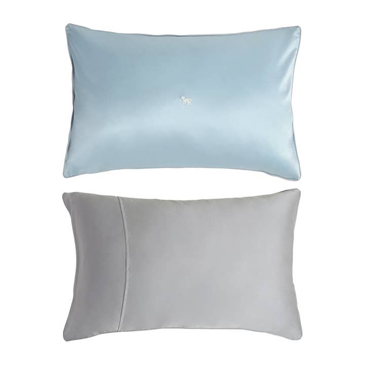 Blue "Pan Pan" Silk Pillowcase for wholesale on Faire5