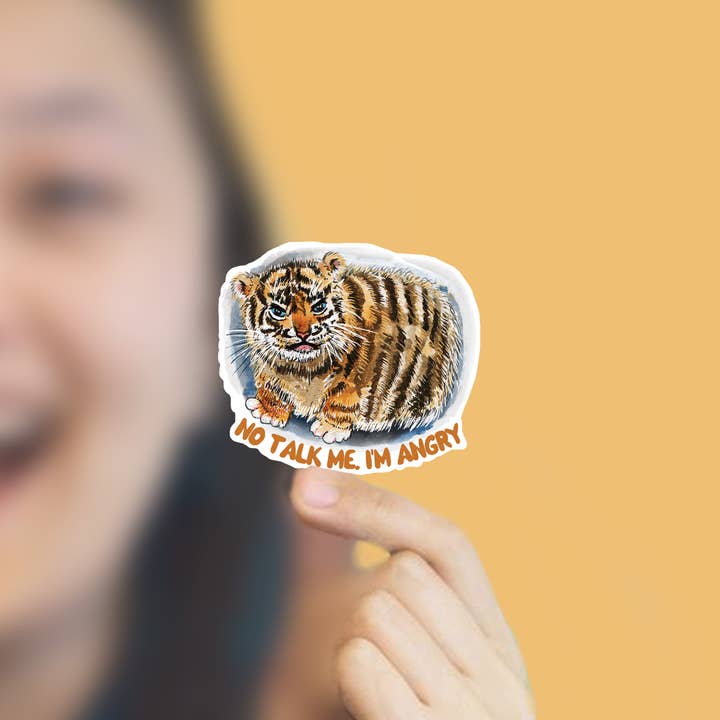Liyana Studio – wholesale Sticker – Angry Baby Tiger - Funny Vinyl Sticker4