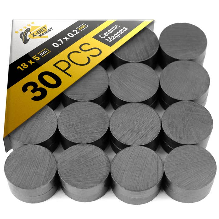 X-bet MAGNET - Wholesale Magnet - 30pcs Craft Flat Circle Ferrite Fridge & DIY Magnets
