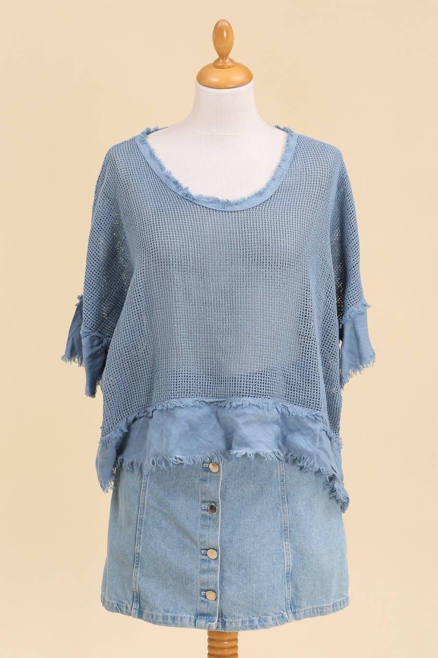 LINEN & COTTON HOUSE – Großhandel Bluse – Damen – TOP AUS BAUMWOLLSTRICK 23911 100 % BAUMWOLLE58