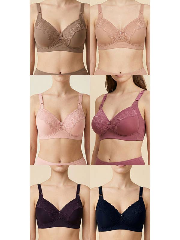 Soutien-gorge sans armatures, à bretelles réglables - pack de 6 pièces - 89124-BRA-C03 pour la vente par Best Underwear Line