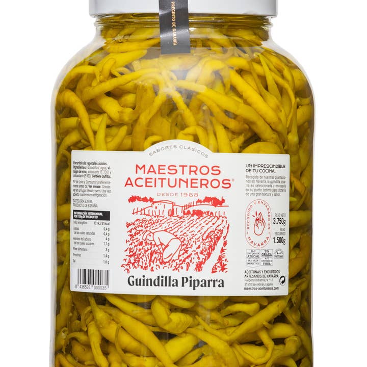 MAESTROS ACEITUNEROS - Wholesale Pickled Vegetables - Guindilla “Piparra” Tub