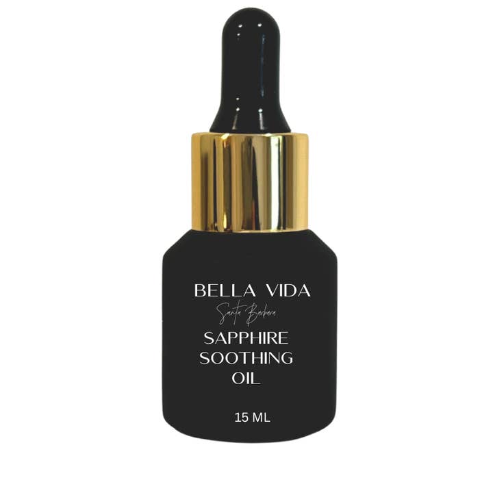 Huile Visage Saphir avec Tanaisie Bleue – Format Professionnel pour la vente par Bella Vida Santa Barbara