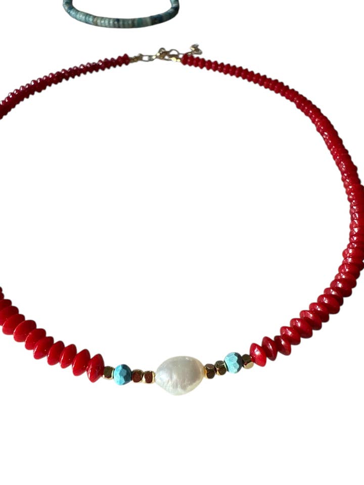 Saint Thomas Coral necklace for wholesale by Sonya Renee Jewelry