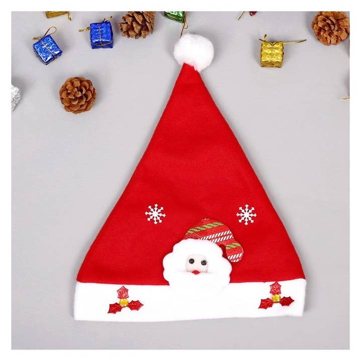 Sheer Trend - Wholesale Santa Hat - Cute Cartoon Patchwork Adults Christmas Hat1