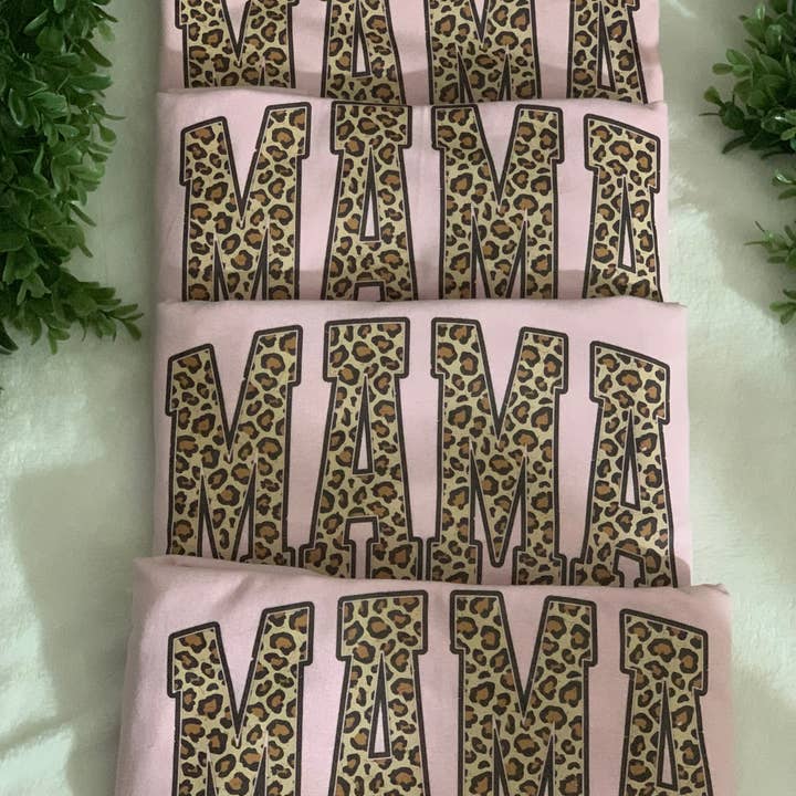 Mama Cheetah short sleeve tee for wholesale by LemonsBoutique
