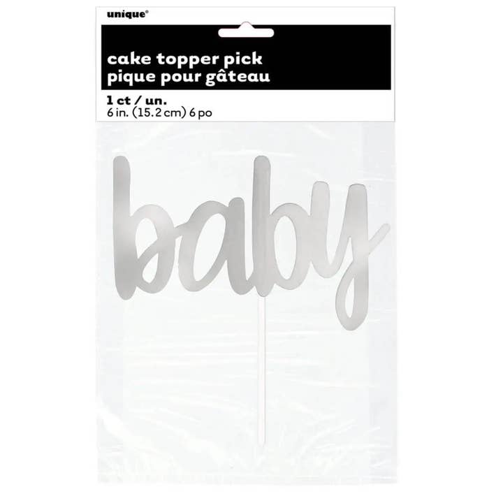 Baby Shower - Silverfolie Cake Topper för wholesale av Party Expo, LLC
