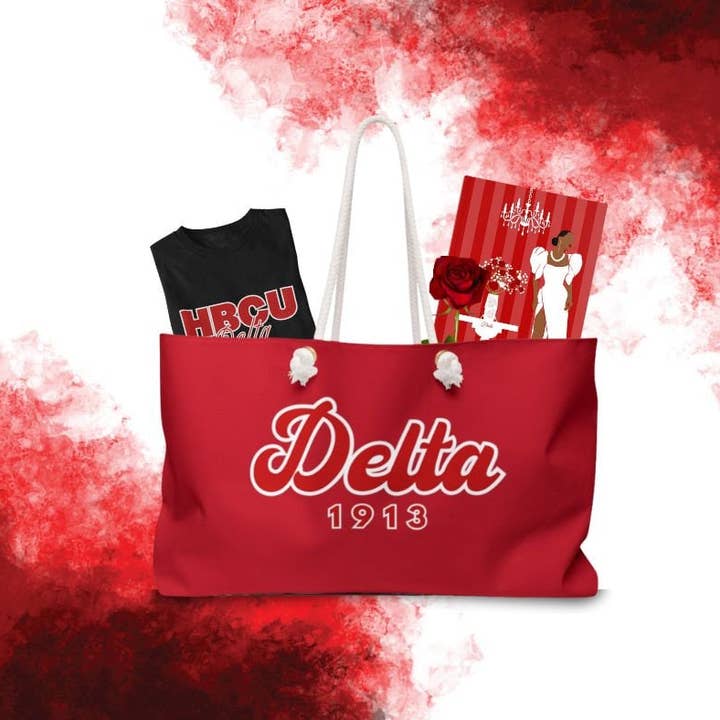Olayinka Fab Collection - Wholesale Weekender Bag - Women's - Delta Sigma Theta Sorority Inspired Custom Weekender Bag