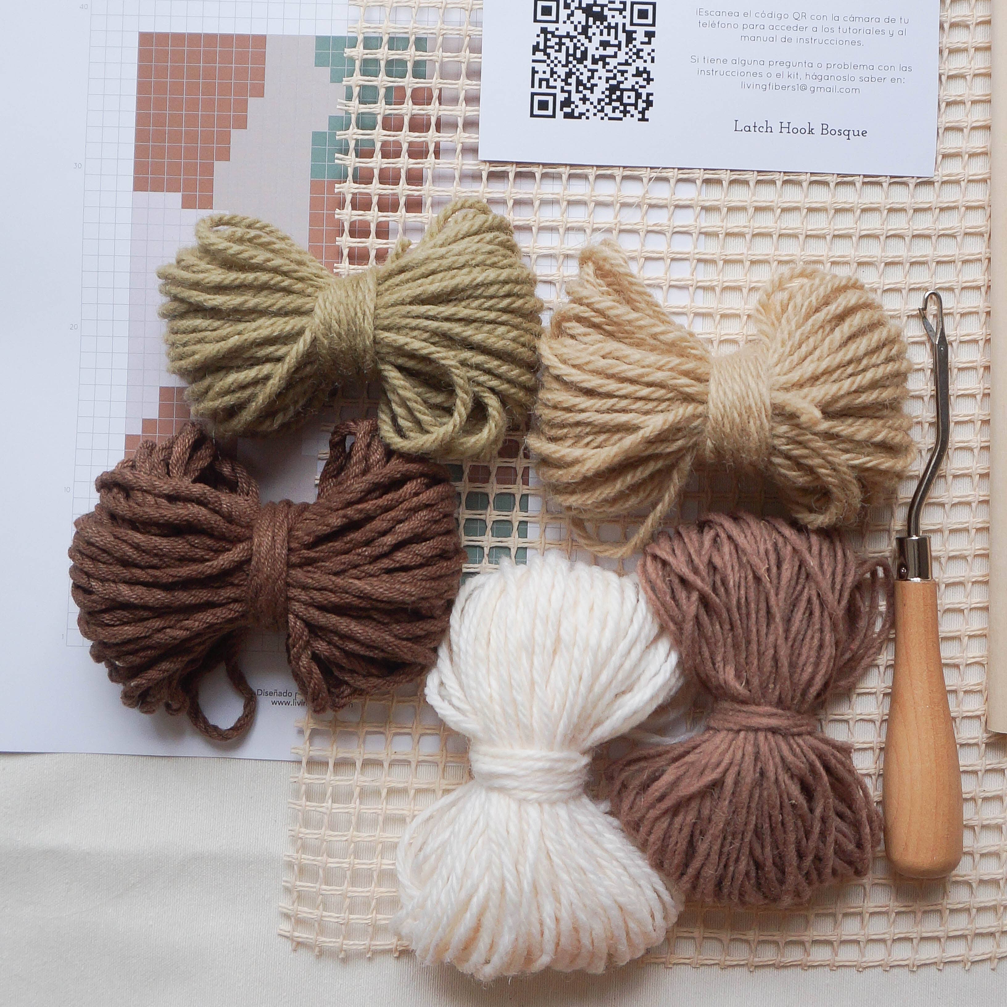 Living Fibers – wholesale DIY craft kit – Forest Latch hook kit2