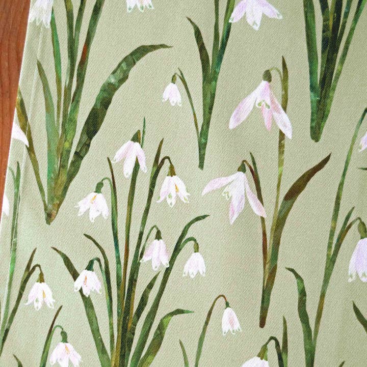 Freya Snow - Wholesale Tea Towel - Snowdrops Tea Towel / Cotton Dish Towel / Kitchen Towel0