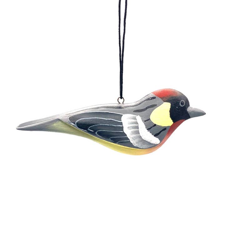 Bay-breasted Warbler Balsa Ornament for wholesale by Women of the Cloud Forest