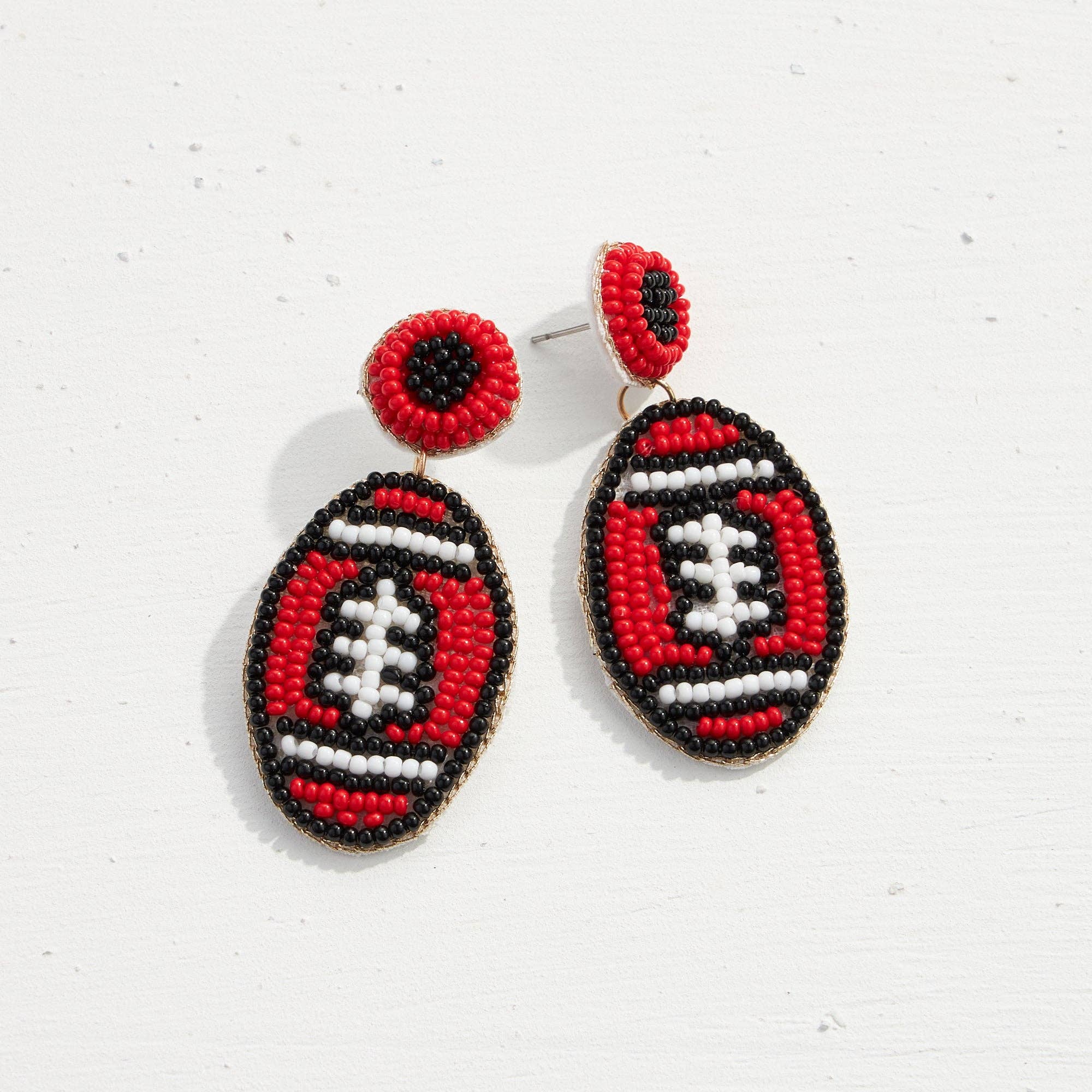 Frem - Wholesale Dangle Earrings - College Football Seed Bead Earrings1