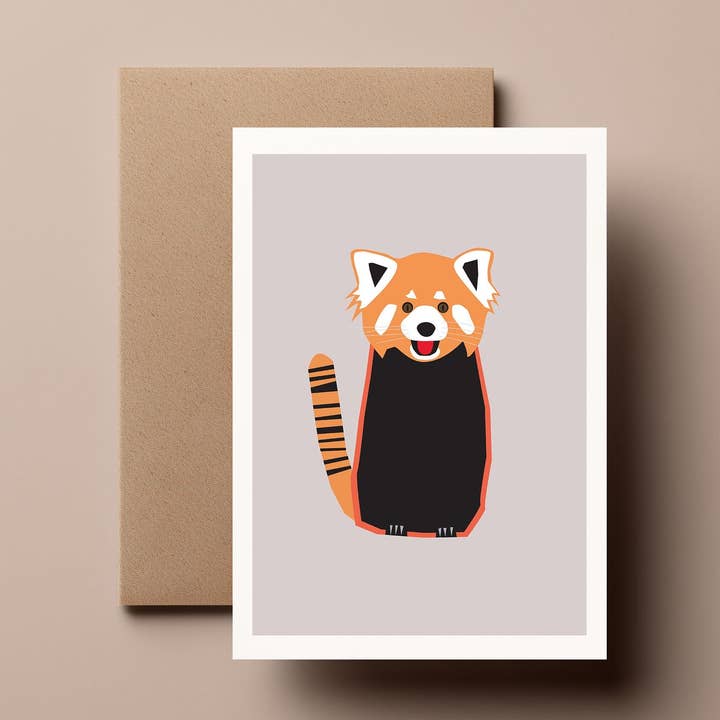 Red Panda - Greeting, Birthday Card for wholesale by Salty Crayon
