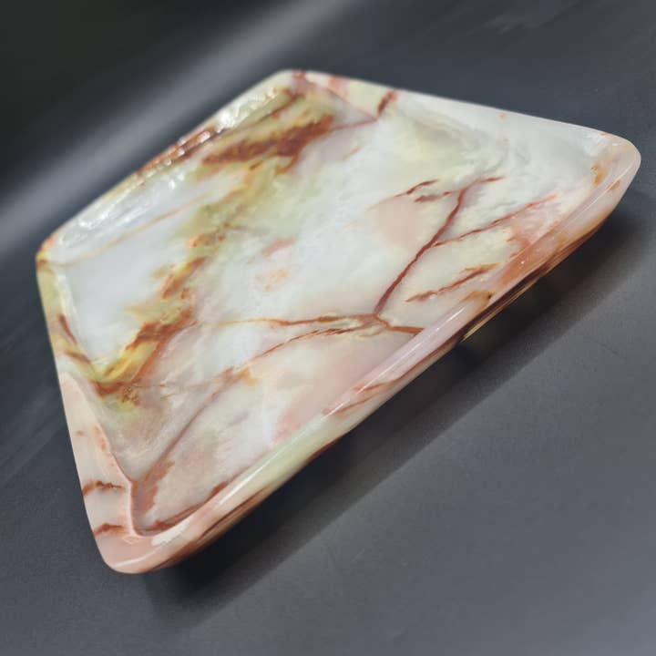 Gemstone Gifts Ltd. - Wholesale Decorative Tray - Onyx Crystal Tray 8in x 12in2