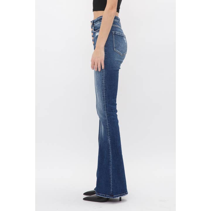JASPER HIGH RISE FLARE WITH BUTTON UP for wholesale on Faire
