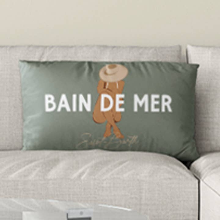 Cojín rectangular decorativo de poliéster Seaside para venta al por mayor de Coast and Valley