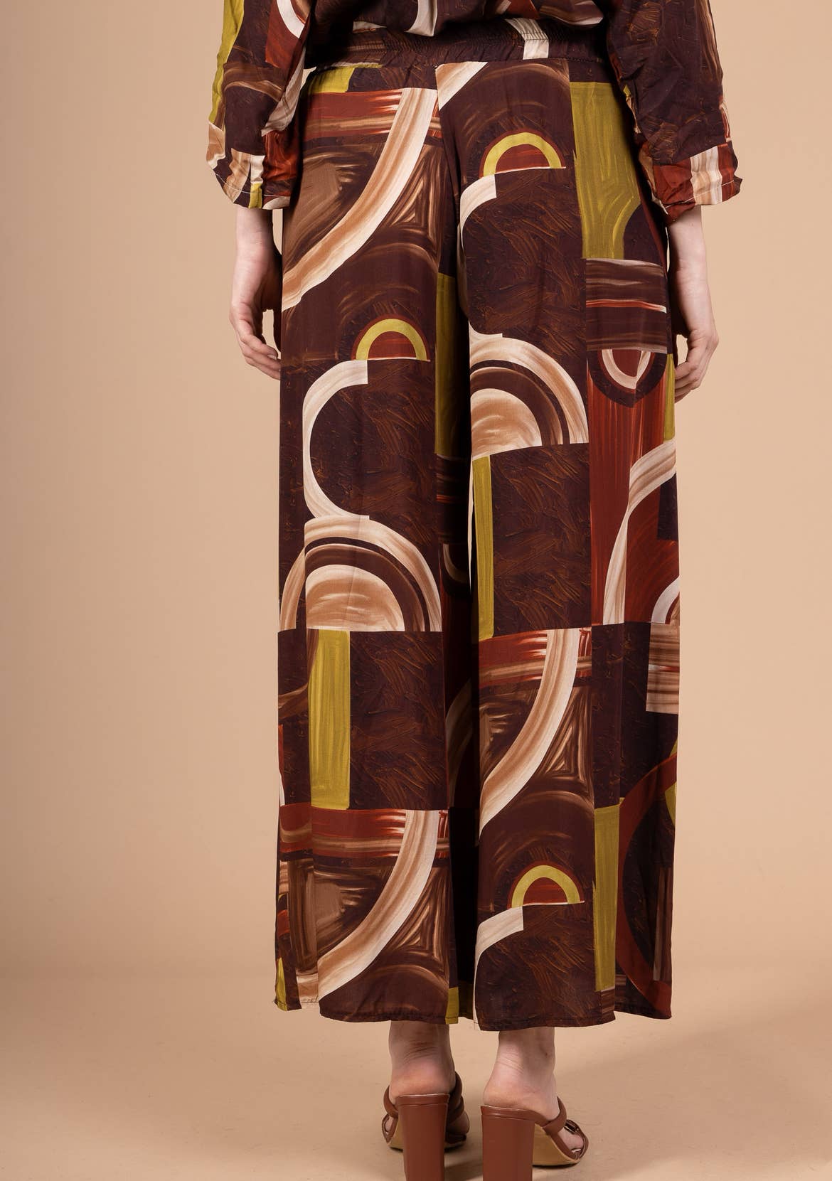 Nota bene – Calças - Mulher por atacado – Calças de viscose estampadas com cintura elástica Art 37187