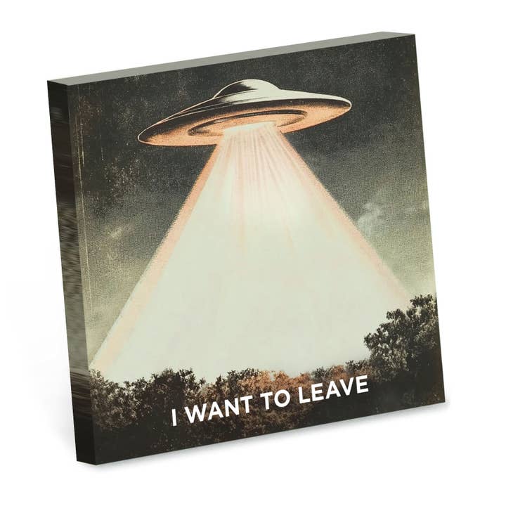 Bad Betty Greeting Co. - Wholesale Sticky Notes - I Want to Leave - Funny Alien Sticky Note Pad