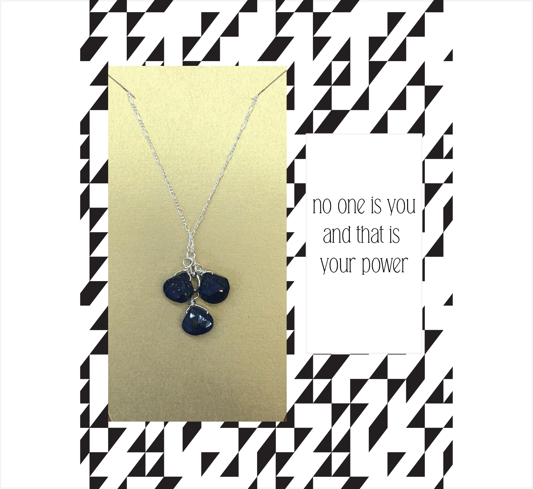 Ruthie and Olive | 3 meals donated for every necklace - Vente Colliers à pendentif - Personne n'est toi et c'est ton pouvoir0