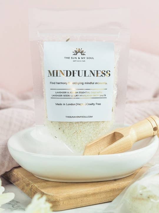 Mindfulness Luxury Soak Himalayan Bath Salts Gift⎜Lavender for wholesale by The Sun & My Soul Bath Bomb Soak Wellness Gifts