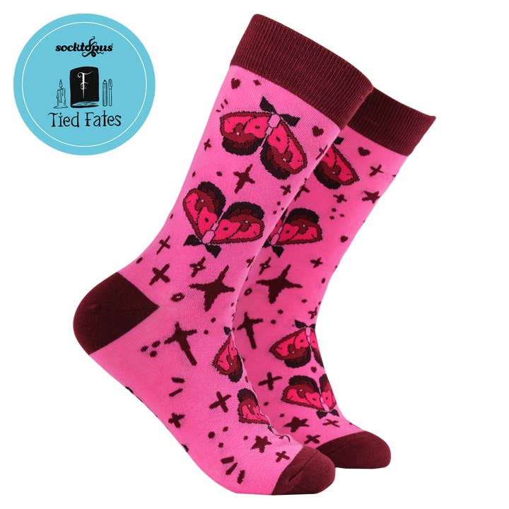 Moth Socks - Tied Fates for wholesale by Socktopus